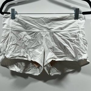 White Lululemon shorts